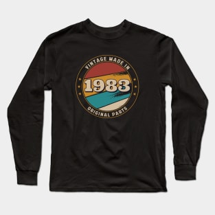 Vintage, Made in 1983 Retro Badge Long Sleeve T-Shirt